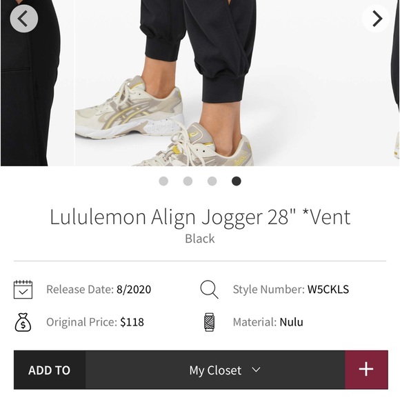 lululemon athletica Black Align Joggers - Picture 3 of 3